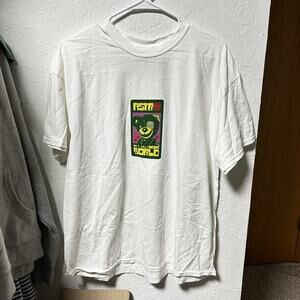 TRAVIS SCOTT Astroworld Fest 2021 Utopia Merch Bear T-Shirt White Large - NWOT